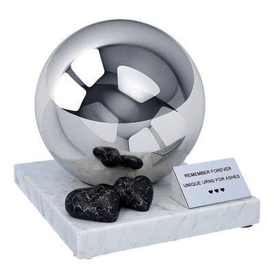 Artistic Painted Stainless Steel Sphere Urn , True Hand-crafted Urn