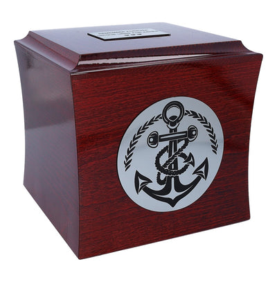Anchor urn for ashes for sailor Cremation urn with anchor