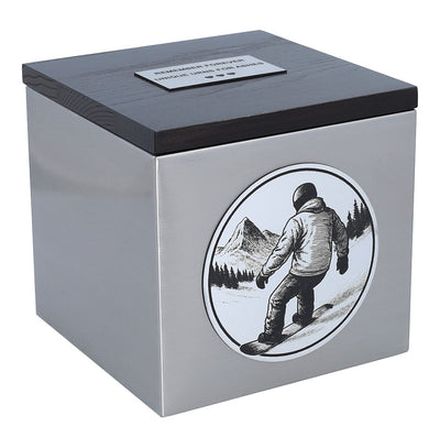 Cremation urn for the snowboarder Theme snowboard cremation urn