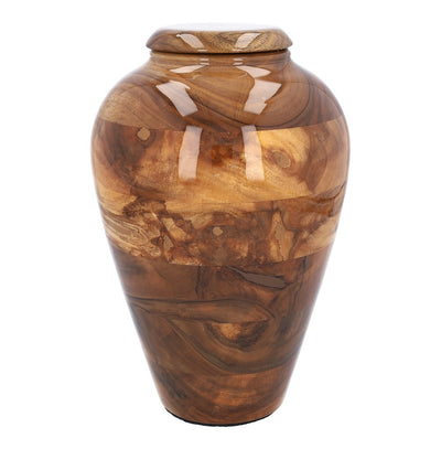 Medium walnut cremation urn for ashes "Grade B" (IW2 MEDIUM D-01)