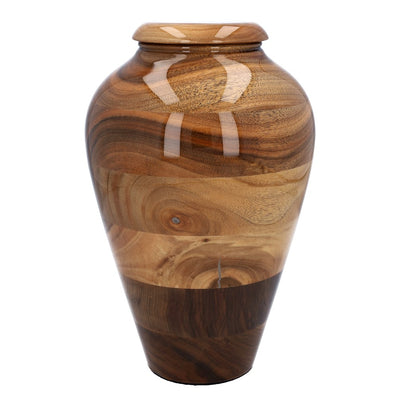 Walnut cremation urn for ashes, medium size "Grade B" (IW2 MEDIUM D-02)
