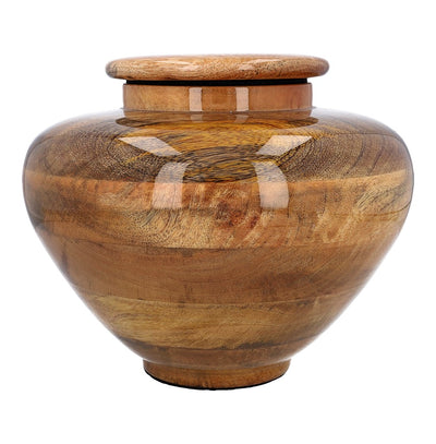 Discounted wooden urn, mango urn for ashes, Grade "B" (MU2 D-01)