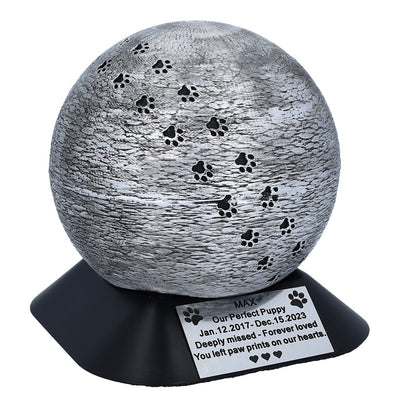Paw prints urn for dog "Grade B" (Paw Prints D-01)