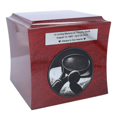 Tennis urn for ashes Theme cremation urn for tennis player or fan Sport urn for human ashes