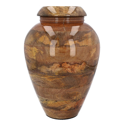 Unique mango wooden urn adult size, Grade “B” (WU50L D-01)