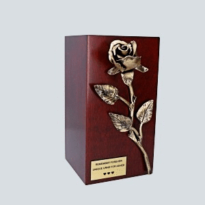Unique Artistic Cremation Urn Rose- Funeral Urn for Adult Ashes Urn (Art 16B)