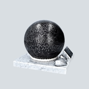 Artistic Painted Stainless Steel Sphere Urn , True Hand-crafted Urn