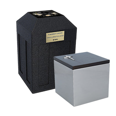Funeral urn with dedicated capsule.