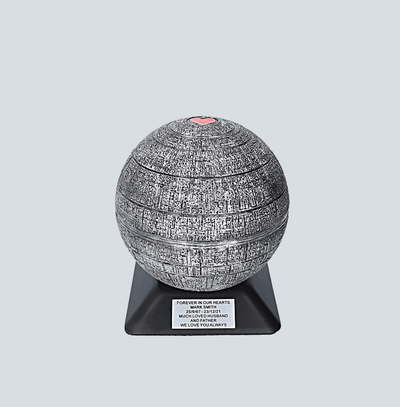 Planet Urn Adult Similar To Death Star Custom Urn for Ashes for STAR WARS Lovers