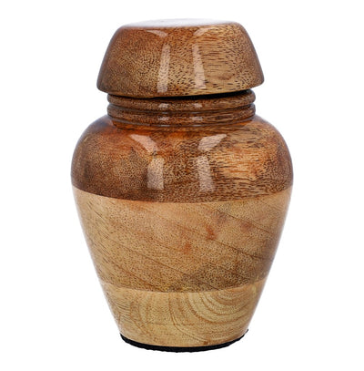 Mango keepsake for part of ashes, Grade "B" (Flat Lid D-01)