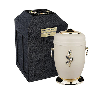 Burial set for funeral - Vault and metal urn set
