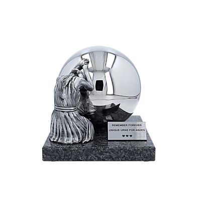 Grief" Memorial Urn  with Mourning Woman – Artful Tribute to a Loved One's Memory