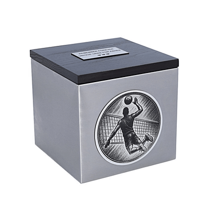 Urn with volleyball motif, Urn for volleyball player