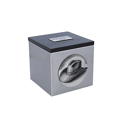 Western Cowboy Hat Urn for Ashes