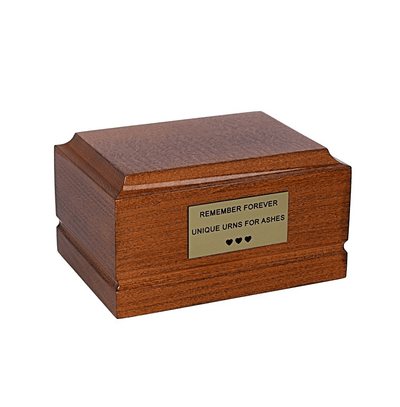 Wooden Dog Cremation Urn Memorial Urn for Dog Ashes with Empty Dog House