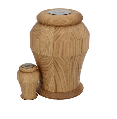 Premium Natural Wood Urn For Adult Made Of Solid Oak