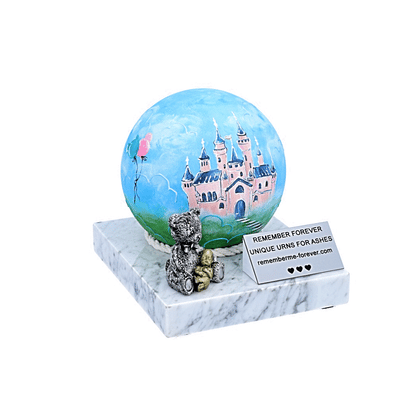 Urn for a child - fairy ball on a marble base