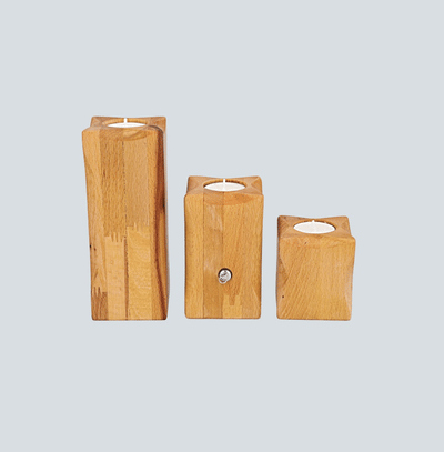 Unique Memorial Kandle Keepsake Urn Hand Made from Beech Wood , Modern Memorial  Keepsake+Cross&Plaque