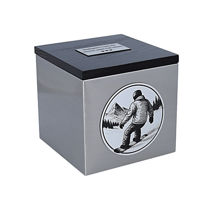 Cremation urn for the snowboarder Theme snowboard cremation urn