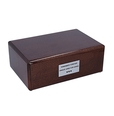 Wooden Cremation Urn for Adult American Football Design, Solid Wood Ashes Urn