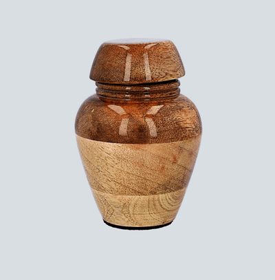 Mango keepsake for part of ashes, Grade "B" (Flat Lid D-01)