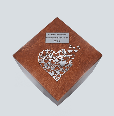 Modern Geometric Cremation Urn , Artistic memorial  funeral urn for ashes Companion Urn  (Art31)