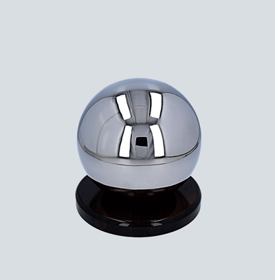 One-of-a-kind  premium Stainless Steel Cremation Urn for ashes .Unique URN designed in the shape of a sphere .