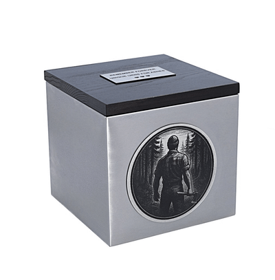 Thematic urn for the woodcutter/forester