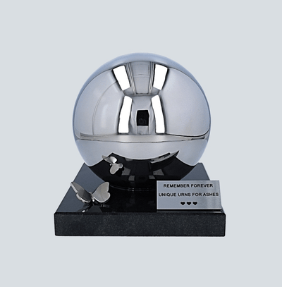 Outdoor personalise urn for human ashes Adult size urn with butterfly