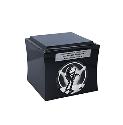 Urn for saxophonist Cremation urn with a saxophone Music urn for ashes