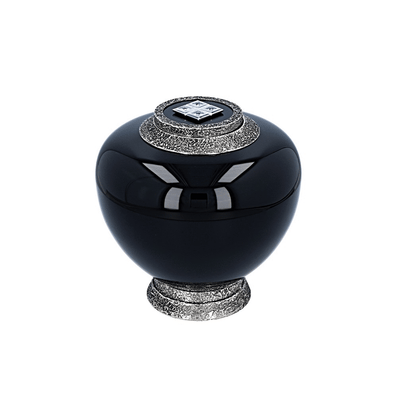 Exclusive Black Cremation Urn Swarovski Crystals Glass Funeral Urn for Adult