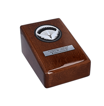 Paratrooper cremation urn Memorial casket for parachutist