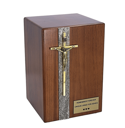 Solid Oak Wooden Urn For Ashes