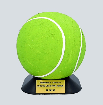 Cremation urn like a tennis ball Sport urn for player or fan Memorial urn Tribute urn Engraved urn Tennis ball urn Theme urn