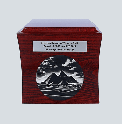 Pyramid Urn from Giza Themed Ash Urn Personalized Cremation Urn for an Adult Pyramid Urn