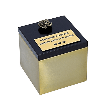 Steel Gold Keepsake Little Box For Ashes Mini Urn