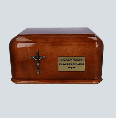 Beautiful Solid Wood Casket  Funeral Ashes Urn for Adult Cremation Urn, final resting place (WU49HG)