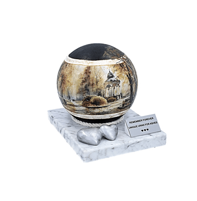 Autumn cremation urn Memorial urn for ashes Personalized urn for loved one