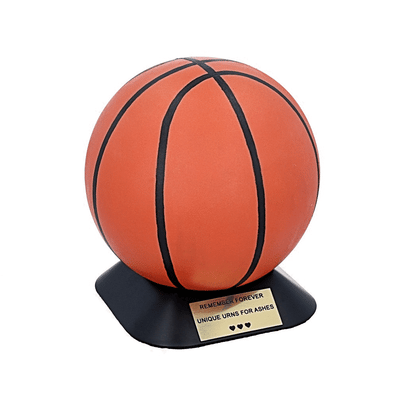 Basketball-shaped stainless steel urn