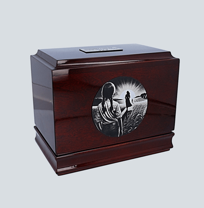 Urn for mom Ashes urn for mother cremation casket for mommy funeral urn Wooden nostaligic urn