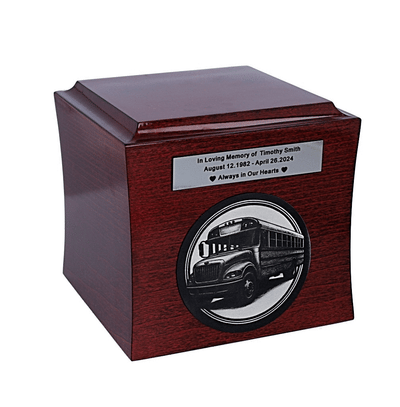 Thematic urn for the bus driver