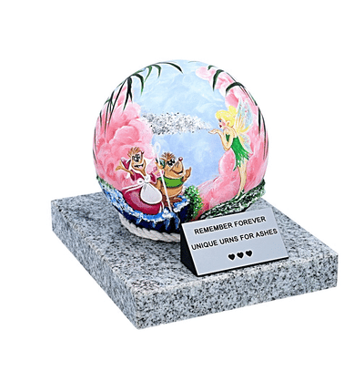 Fairy theme child urn for ashes Hand painted