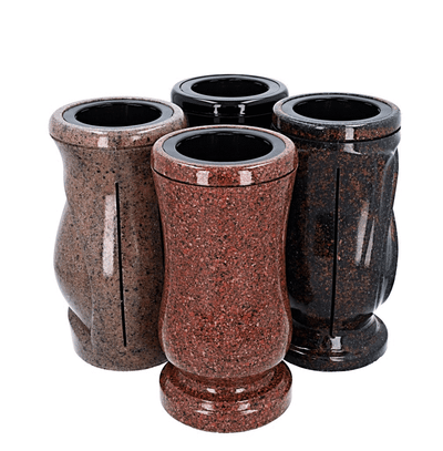 Robust cemetery vase with personalisation - weatherproof, ideal for flowers