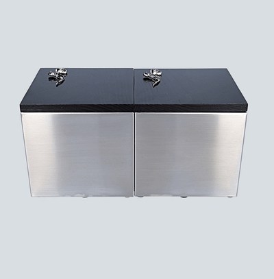 Double Silver Box - Companion Urn, Silver Urn For Two Adults, Two Urns in One