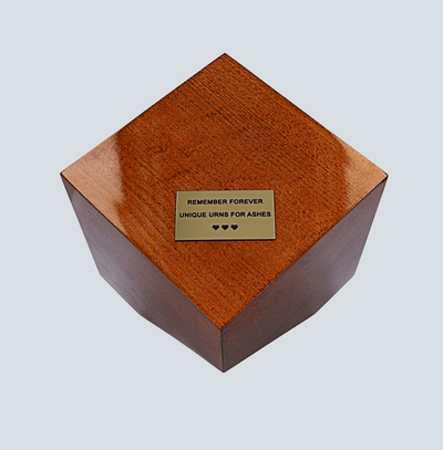 Solid wooden urn adult size Modern wood urn