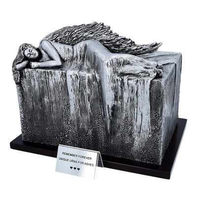 Unique Artistic Urn Angel at Rest  Adult Urn , Companion Urn for ashes  (Art12S)