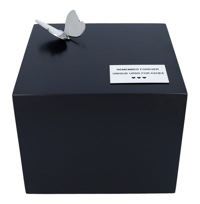 Box-shaped cremation urn Butterfly urn Box for ashes Decorative memorial