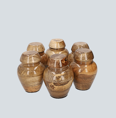 Ashe Memorial Urn Keepsakes, Keepsake Urns Set of 2,3,4,5,6, Keepsake Wood Urns, Keepsake Small Cremation Urns, Keepsake Urns