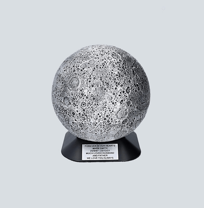 Moon Urn For Ashes, Adult Size Cremation Urn Like A Moon, Lunar Urn, Artistic Moon Urn