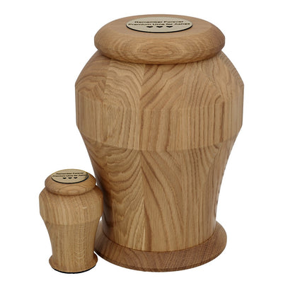Premium Natural Wood Urn For Adult Made Of Solid Oak